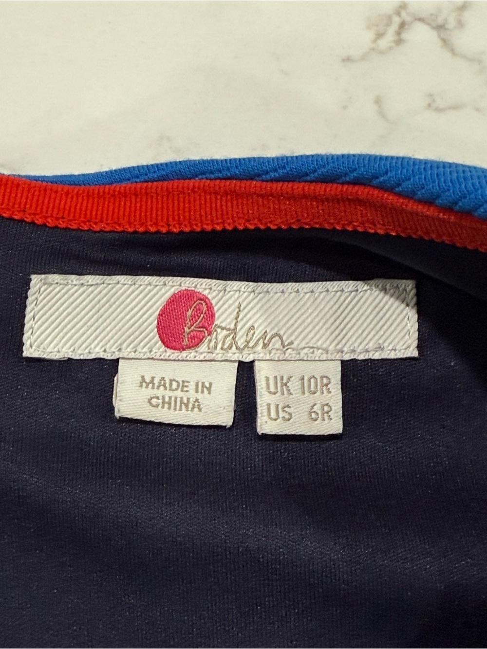 Boden Mia Ottoman Ribbed Blue Shift Dress Size 6R 3/4 Sleeve Pockets EUC - Picture 9 of 11